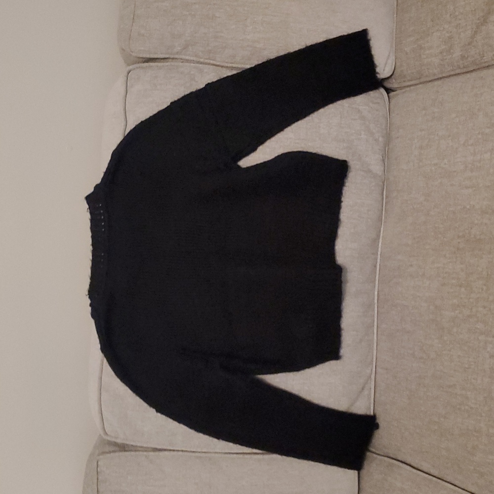 Sweater Project Black Crop Top Sweater - Picture 3 of 4